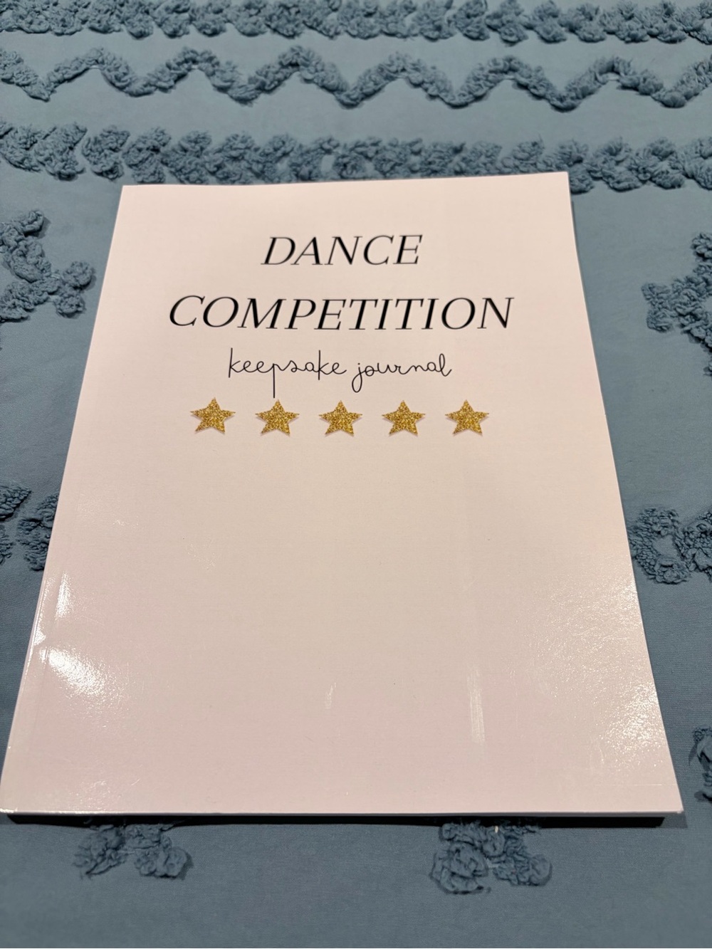 Source Unknown Dance Competition Keepsake Journal - White with Gold Stars